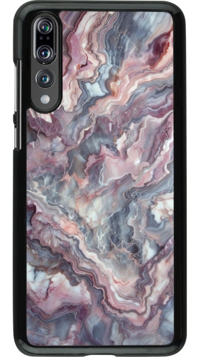 Huawei P20 Pro Case Hülle - Violetter silberner Marmor