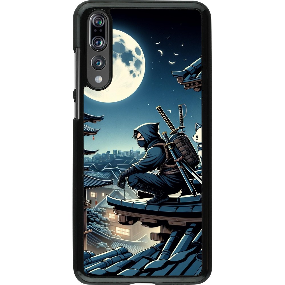 Coque Huawei P20 Pro - Ninja sous la lune