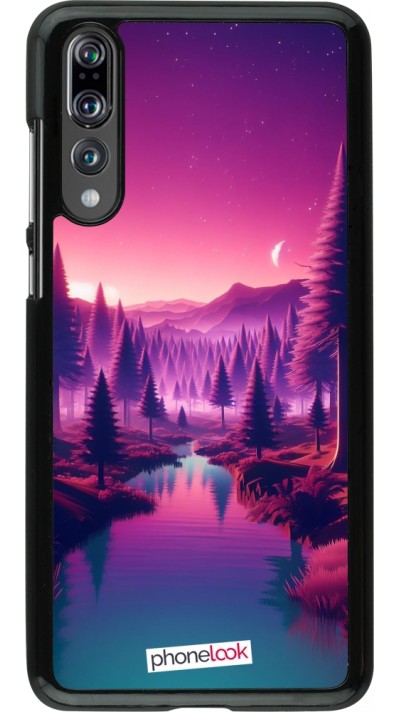 Coque Huawei P20 Pro - Paysage Violet-Rose