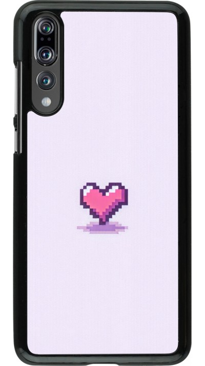 Coque Huawei P20 Pro - Pixel Coeur Violet Clair