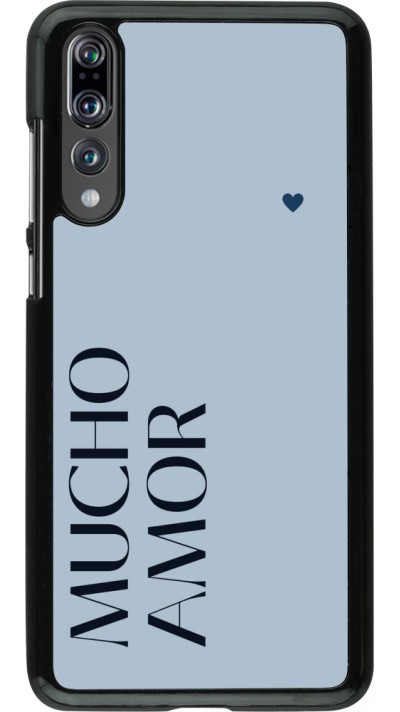 Coque Huawei P20 Pro - Valentine 2024 mucho amor azul