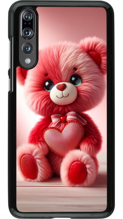 Huawei P20 Pro Case Hülle - Valentin 2024 Rosaroter Teddybär