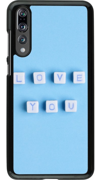 Coque Huawei P20 Pro - Valentine 2023 blue love you