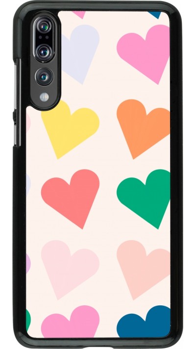 Coque Huawei P20 Pro - Valentine 2023 colorful hearts