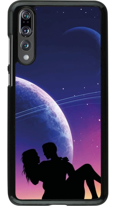 Coque Huawei P20 Pro - Valentine 2023 couple love to the moon