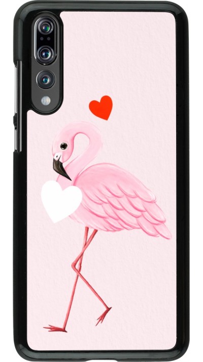 Coque Huawei P20 Pro - Valentine 2023 flamingo hearts