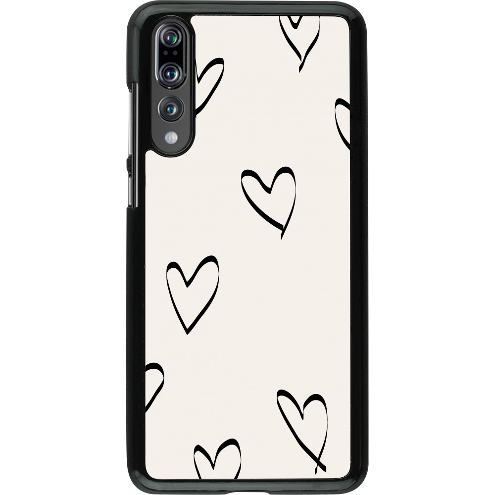 Coque Huawei P20 Pro - Valentine 2023 minimalist hearts