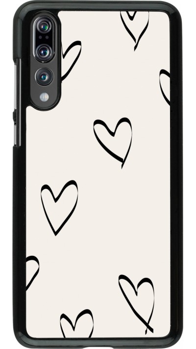 Coque Huawei P20 Pro - Valentine 2023 minimalist hearts
