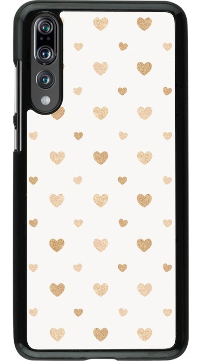 Coque Huawei P20 Pro - Valentine 2023 multiple gold hearts