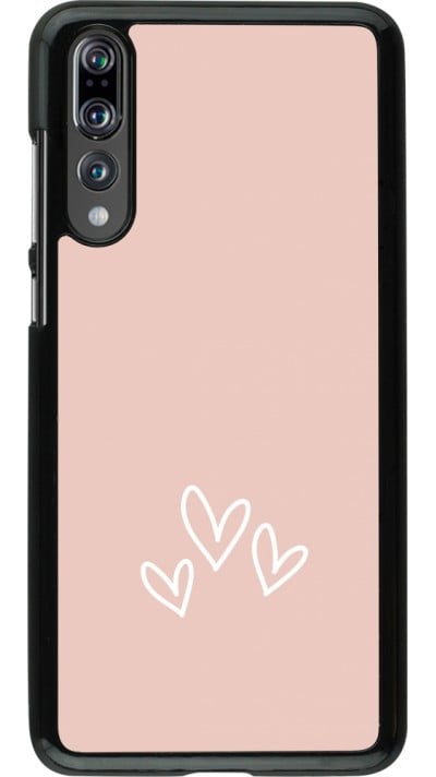 Coque Huawei P20 Pro - Valentine 2023 three minimalist hearts