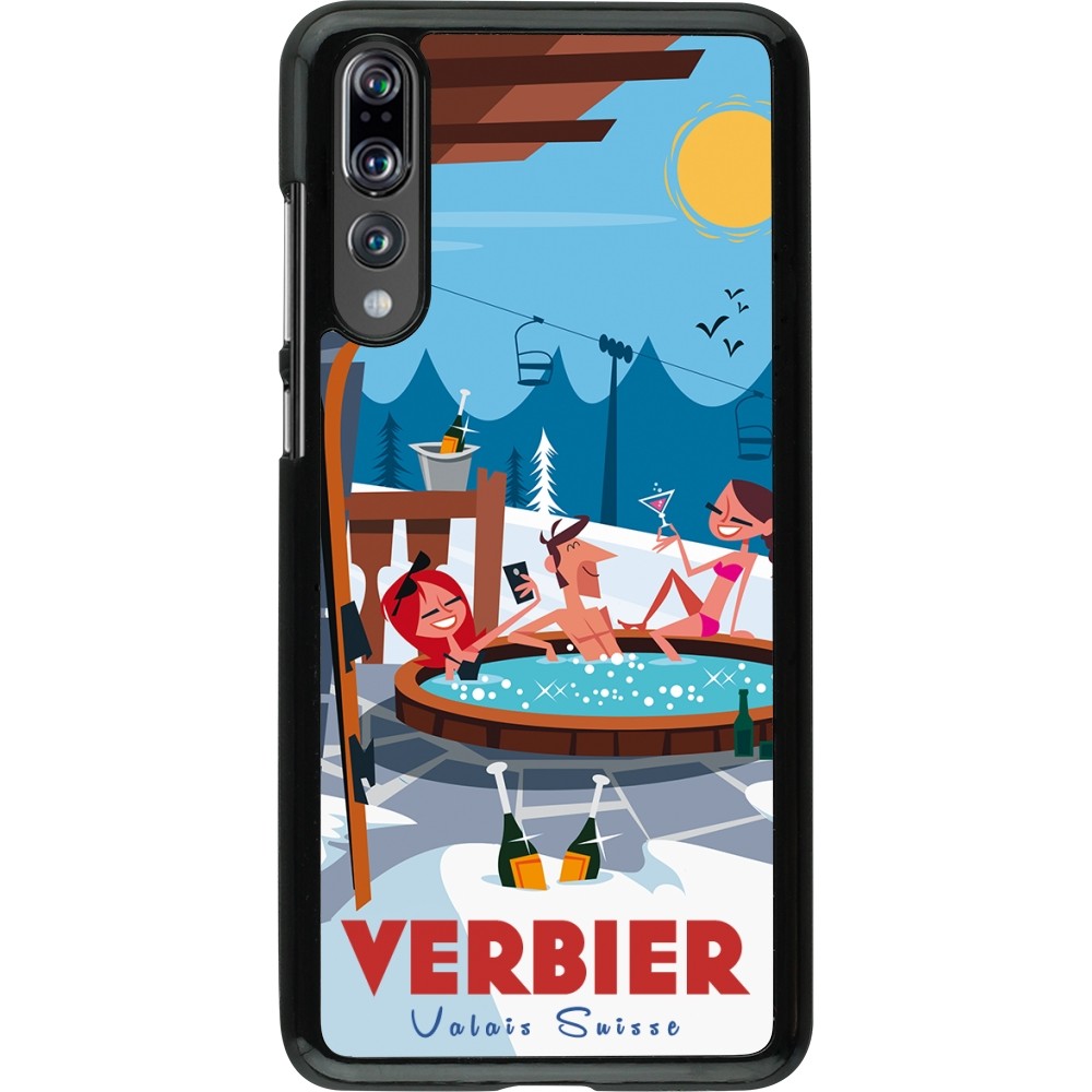 Huawei P20 Pro Case Hülle - Verbier Mountain Jacuzzi
