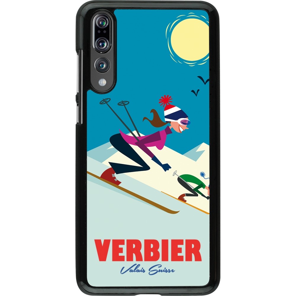 Huawei P20 Pro Case Hülle - Verbier Ski Downhill