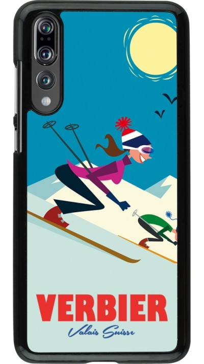 Coque Huawei P20 Pro - Verbier Ski Downhill