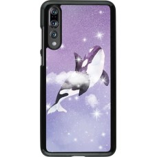Coque Huawei P20 Pro - Whale in sparking stars