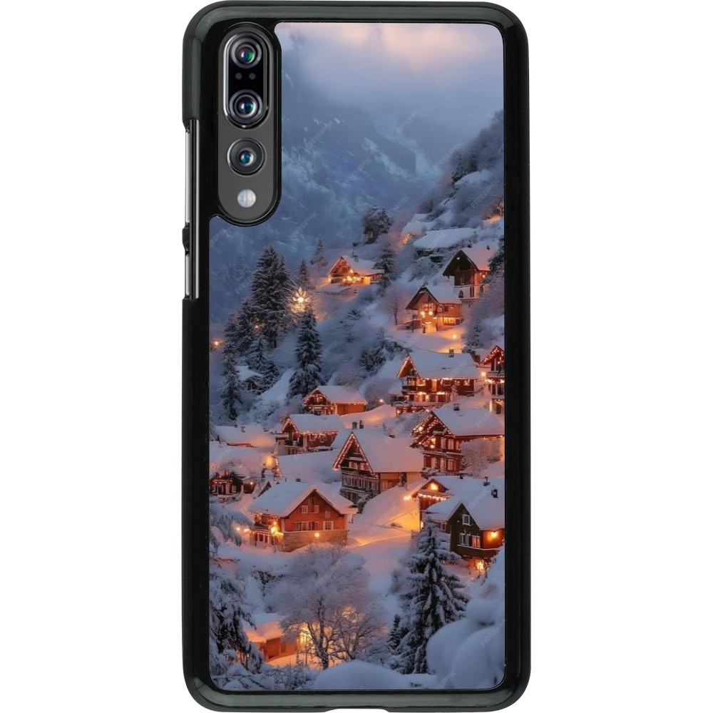 Coque Huawei P20 Pro - Winter 25 Winter snowy village