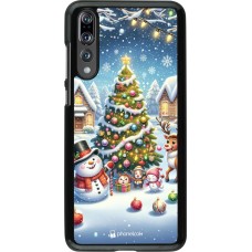 Coque Huawei P20 Pro - Noël 2023 bonhomme de neige et sapin