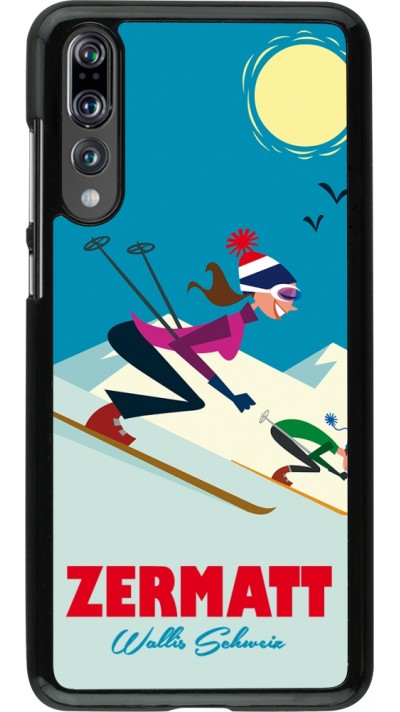 Huawei P20 Pro Case Hülle - Zermatt Ski Downhill