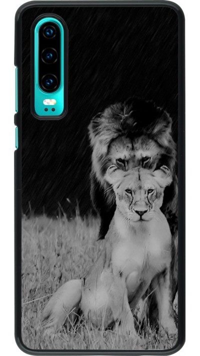 Coque Huawei P30 - Angry lions
