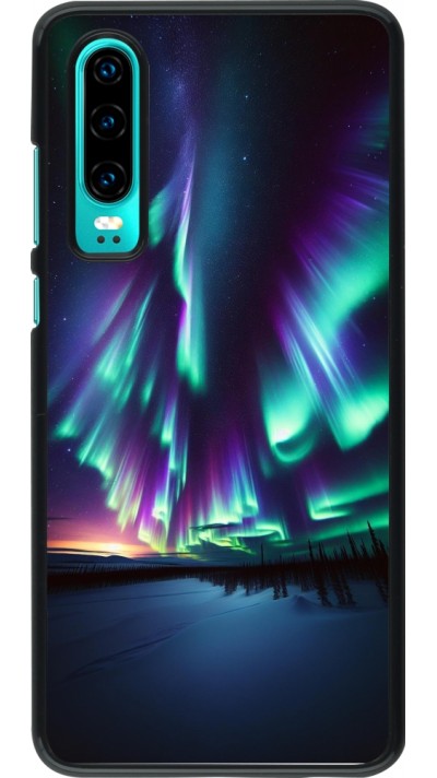 Huawei P30 Case Hülle - Funkelndes Nordlicht