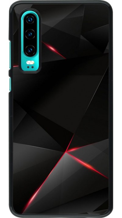 Coque Huawei P30 - Black Red Lines
