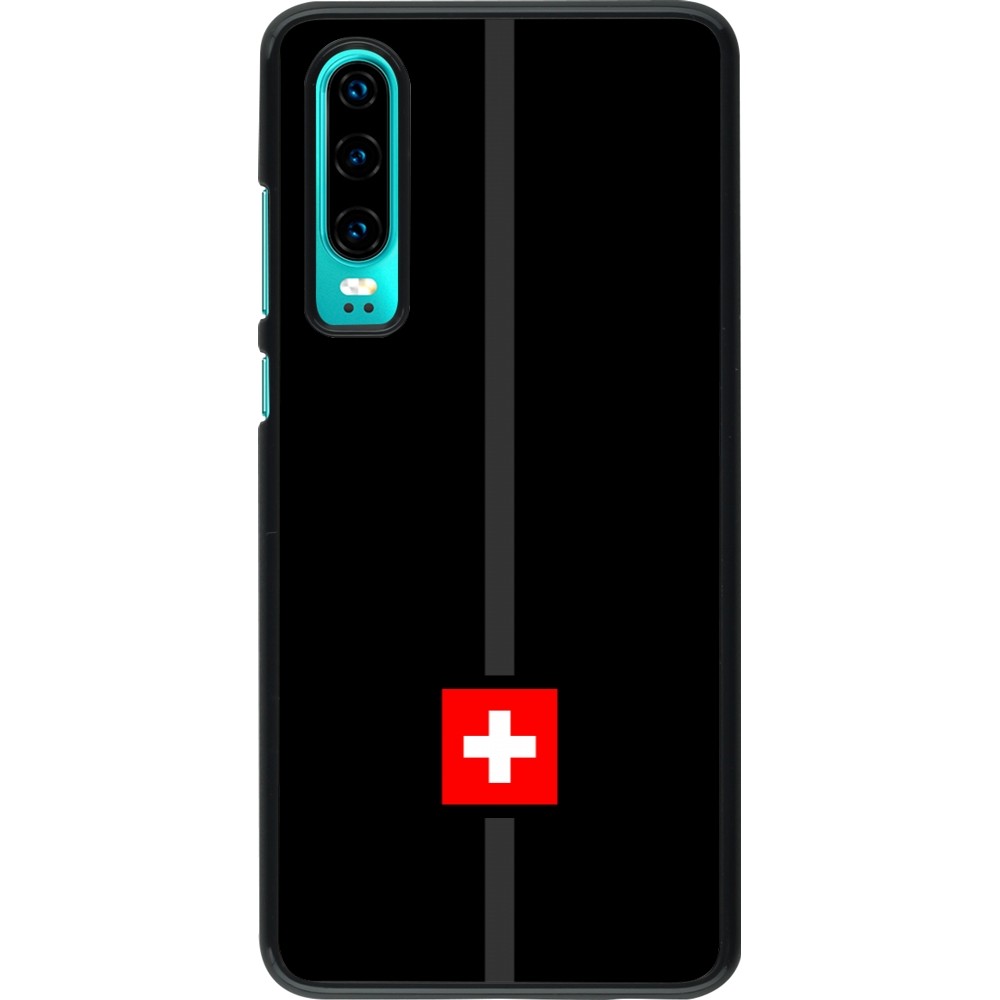 Huawei P30 Case Hülle - Kanton CH schwarz
