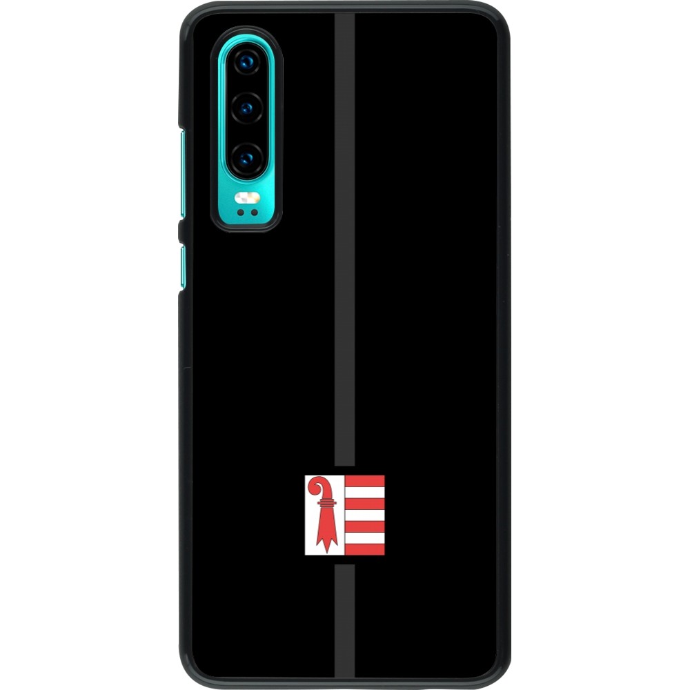 Huawei P30 Case Hülle - Kanton JU schwarz