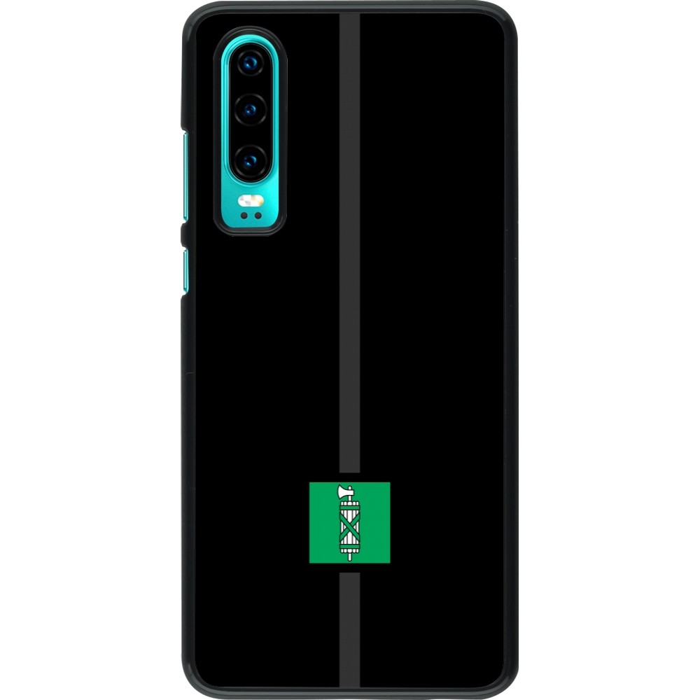 Huawei P30 Case Hülle - Kanton SG schwarz