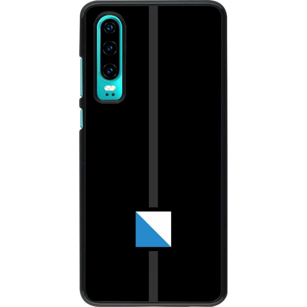 Huawei P30 Case Hülle - Kanton ZH schwarz