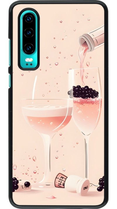 Huawei P30 Case Hülle - Champagne Pouring Pink