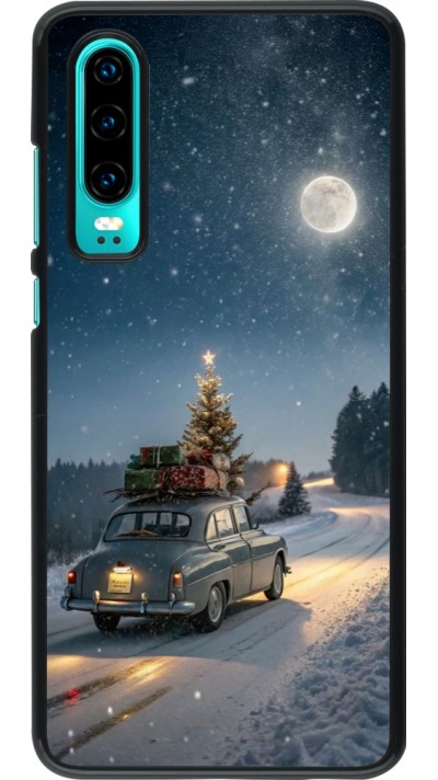 Coque Huawei P30 - Christmas 25 Car with Tree Xmas