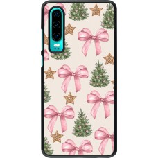 Huawei P30 Case Hülle - Christmas 25 Vintage Ribbons