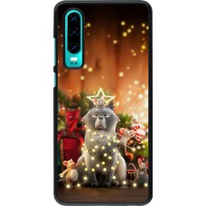 Huawei P30 Case Hülle - Christmas 25 Xmas Cat