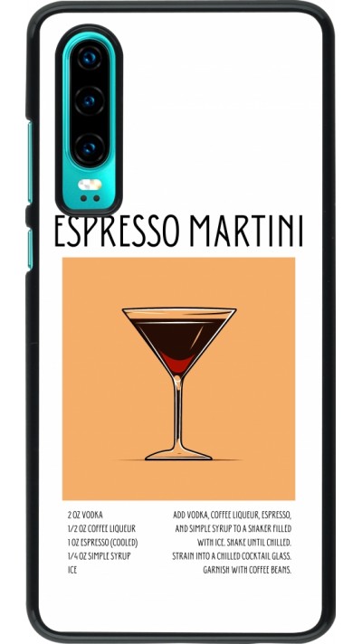 Huawei P30 Case Hülle - Cocktail Rezept Espresso Martini