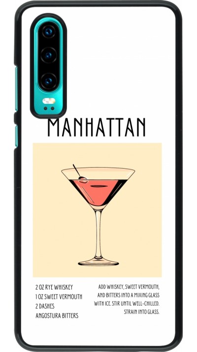 Huawei P30 Case Hülle - Cocktail Rezept Manhattan