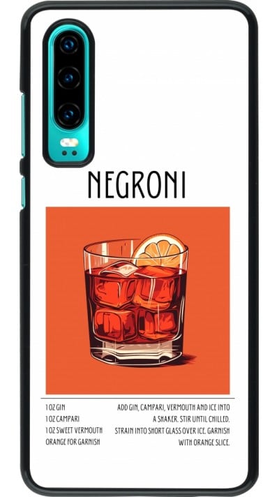 Huawei P30 Case Hülle - Cocktail Rezept Negroni