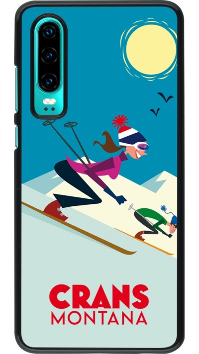Huawei P30 Case Hülle - Crans-Montana Ski Downhill