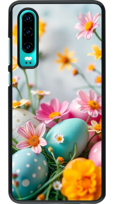 Huawei P30 Case Hülle - Easter 2026 Eggs with flowers