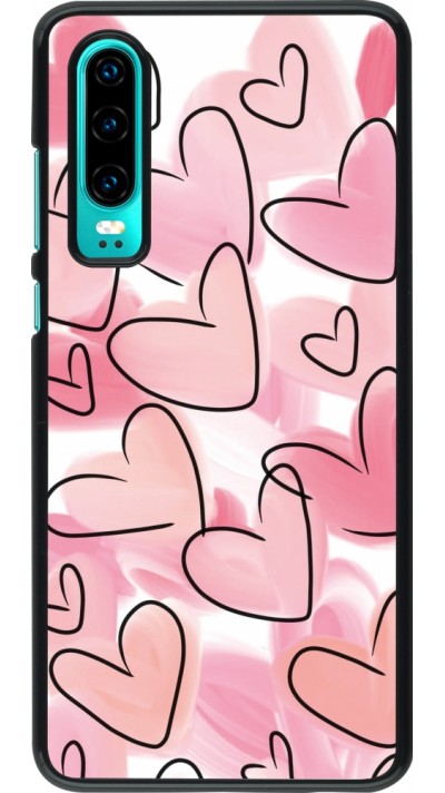 Coque Huawei P30 - Easter 2023 pink hearts