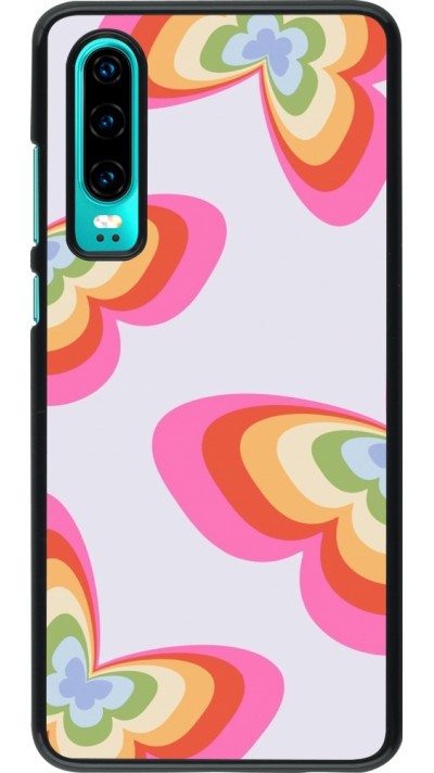 Huawei P30 Case Hülle - Easter 2024 rainbow butterflies
