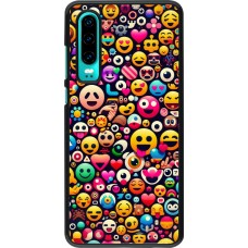 Huawei P30 Case Hülle - Emoji Mix Farbe