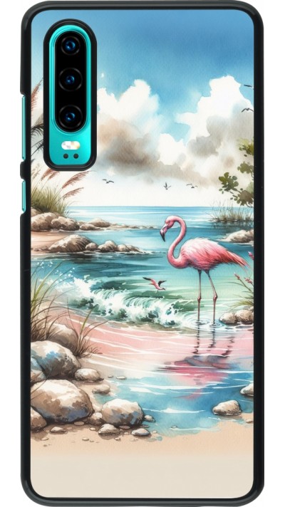Huawei P30 Case Hülle - Flamingo Aquarell