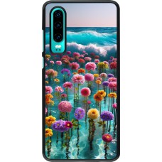 Coque Huawei P30 - Flower sea waves