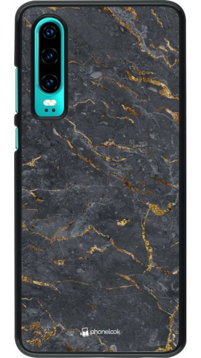 Coque Huawei P30 - Grey Gold Marble