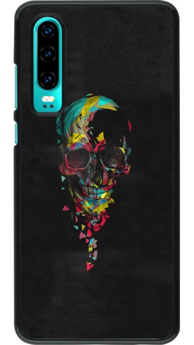Coque Huawei P30 - Halloween 22 colored skull
