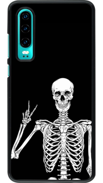 Coque Huawei P30 - Halloween 2023 peace skeleton