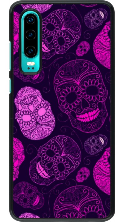 Coque Huawei P30 - Halloween 2023 pink skulls