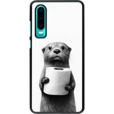 Coque Huawei P30 - Loutre papier de toilette