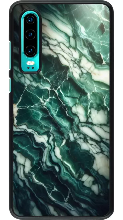 Coque Huawei P30 - Marbre vert majestueux