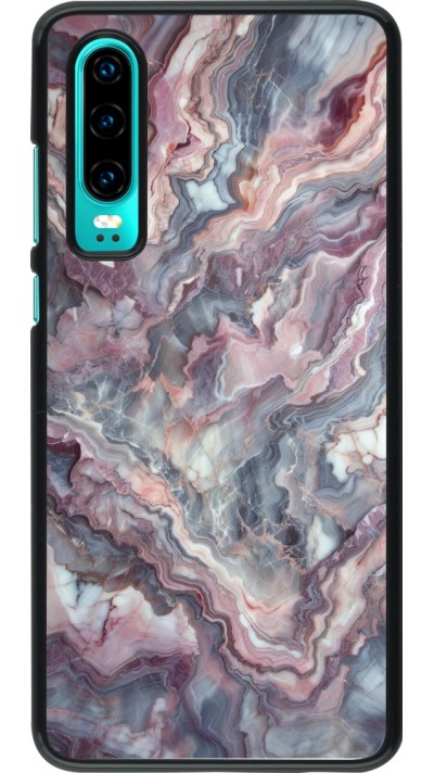 Coque Huawei P30 - Marbre violette argentée