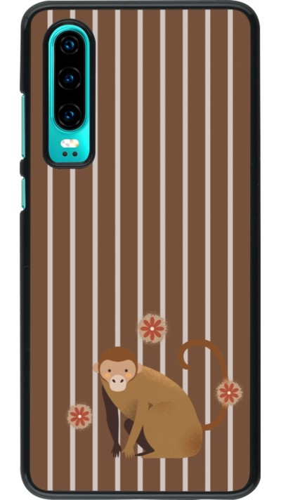 Huawei P30 Case Hülle - Monkey with stripes